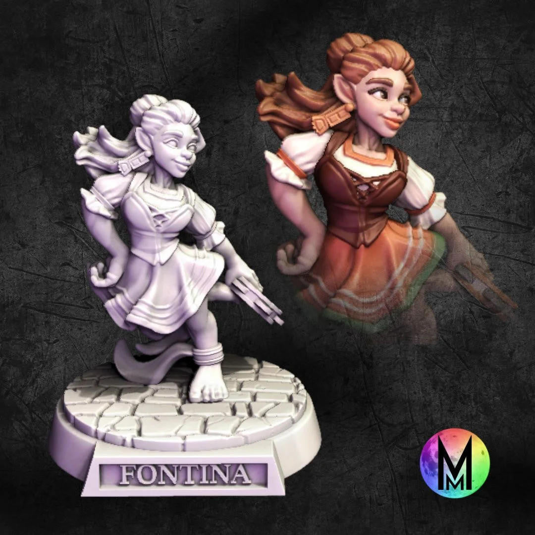Moonlight Minis Fontina the Halfling Bard